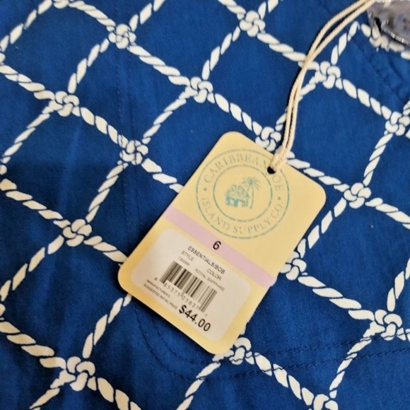 Caribbean-Joe-Rope-Print-Cobalt-Blue-Shorts sz.6 - Picture 6 of 6